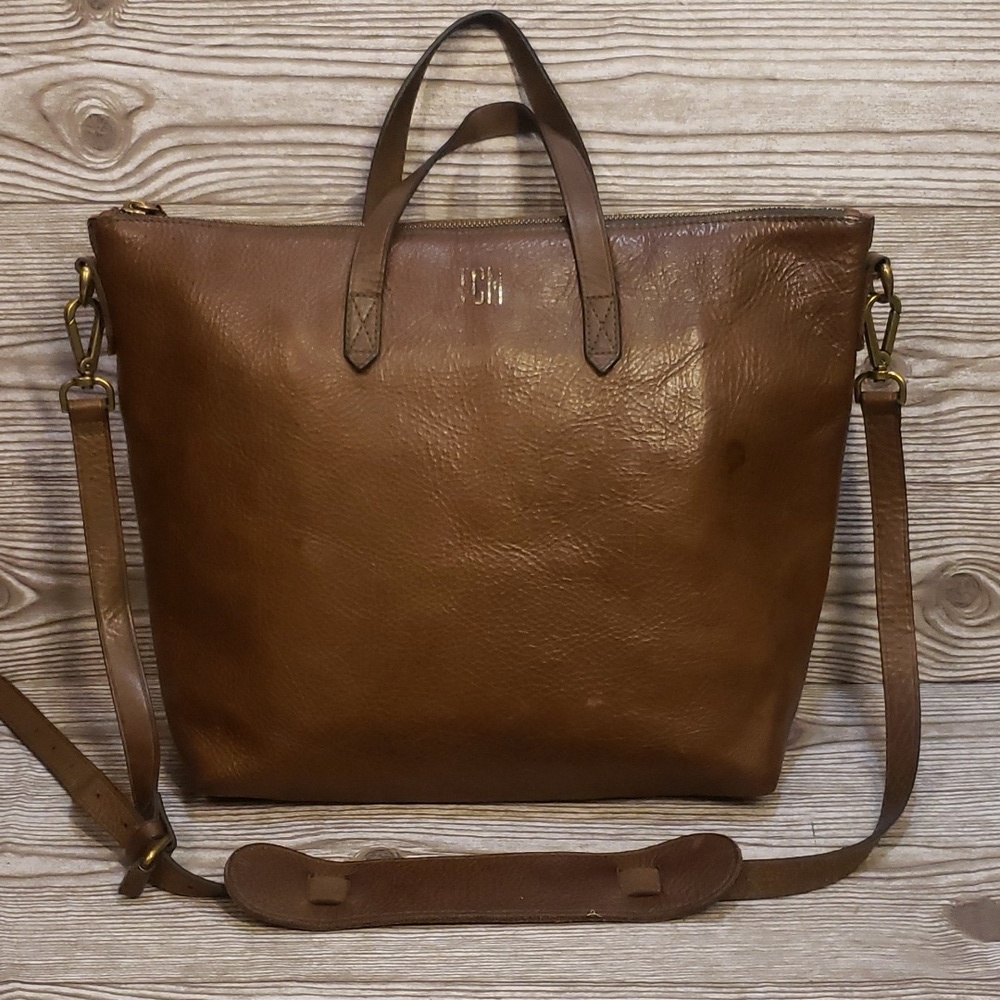 Madewell Brown Tpp Zip Transport Travel Tote Bag